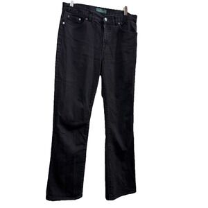 Lauren Ralph Lauren‎ Women's Jeans Co Classic Bootcut Size 8 Black Denim Stretch